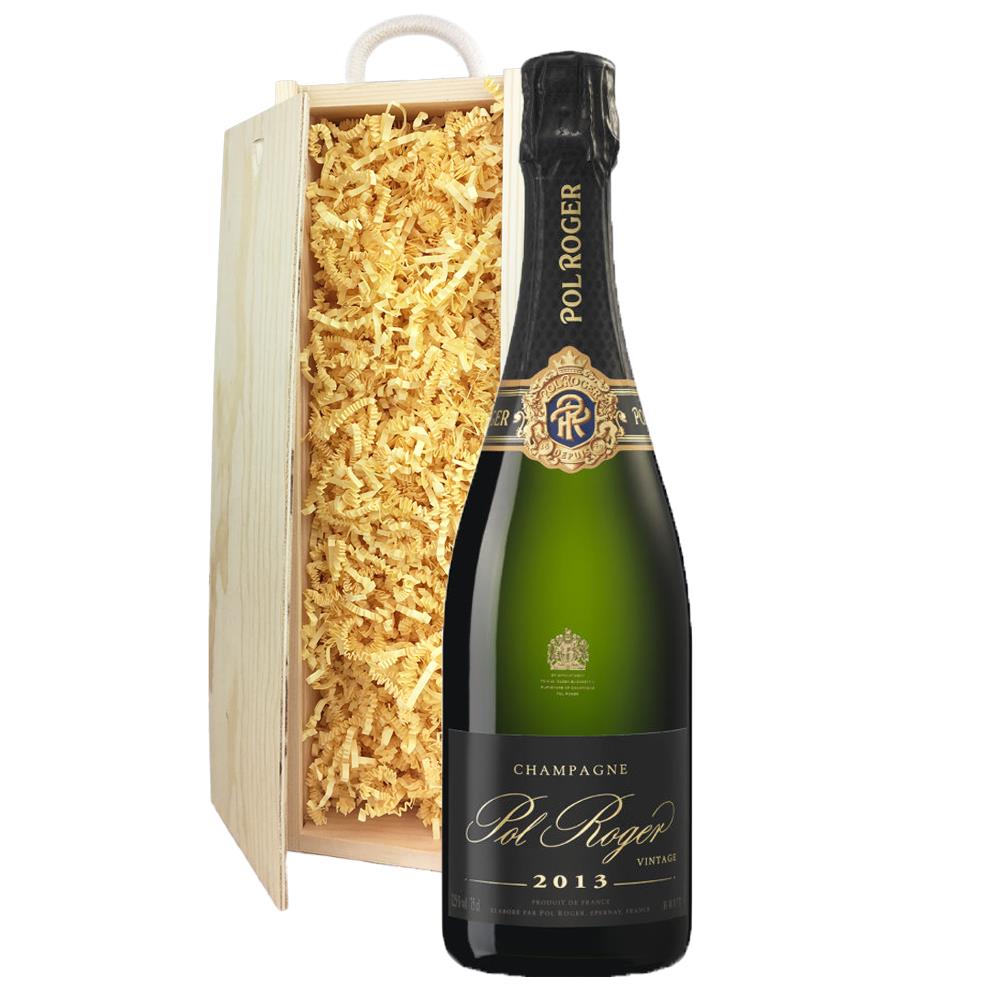 Pol Roger Brut Vintage 2013 Champagne 75cl In Pine Gift Box